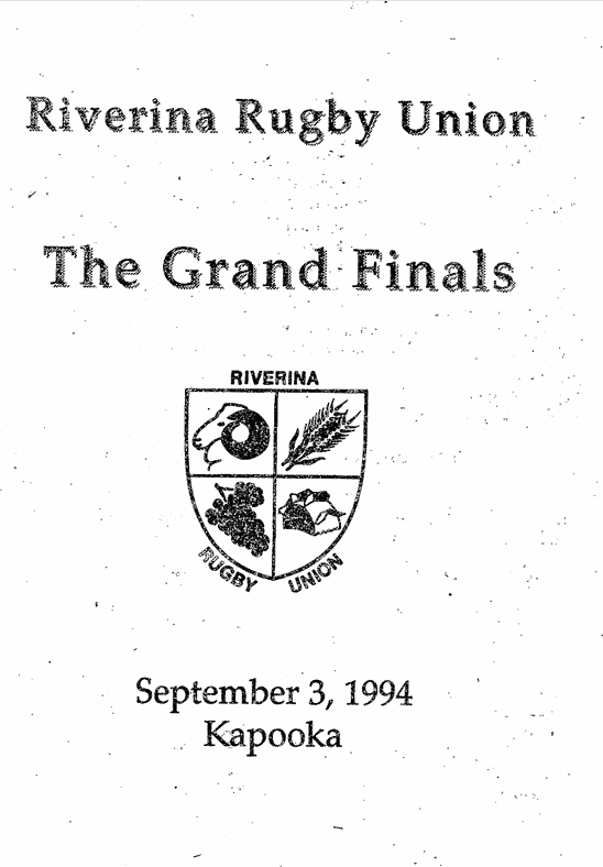 1994: Riverina Rugby Union Grand Final - September 3 - Kapooka